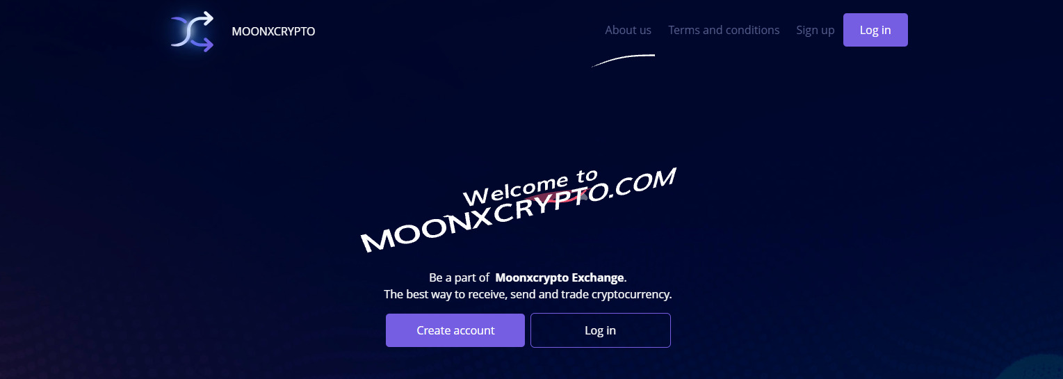 Сайт брокера MoonxCrypto 