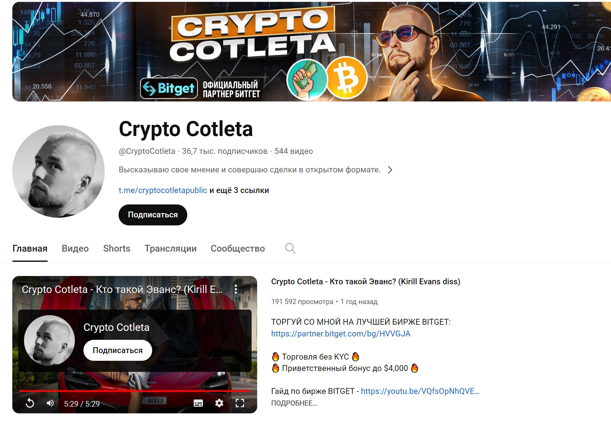 Социальные сети Crypto Cotleta